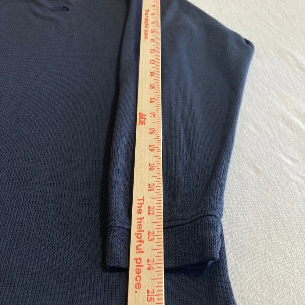 The North Face Tekware Mens XL Navy Blue Ribbed Mock Neck Long Sleeve‎ Shirt USA